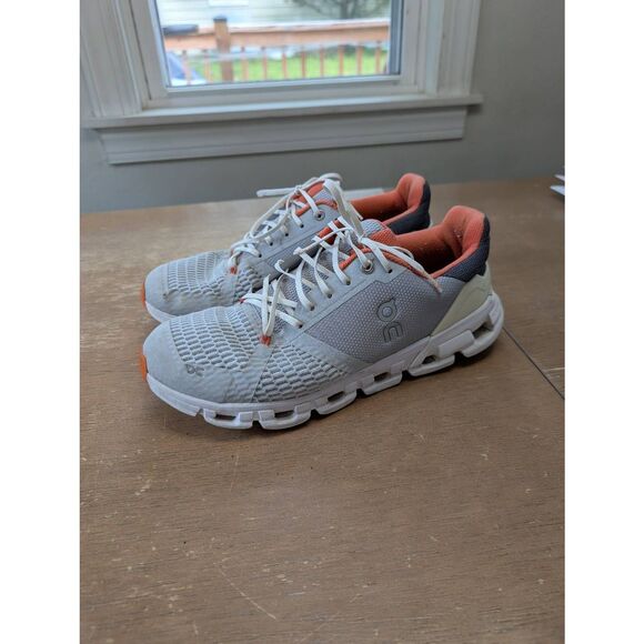 On Running Cloudflyer Sneakers men's 8.5 gray orange running‎ comfort - Picture 4 of 12